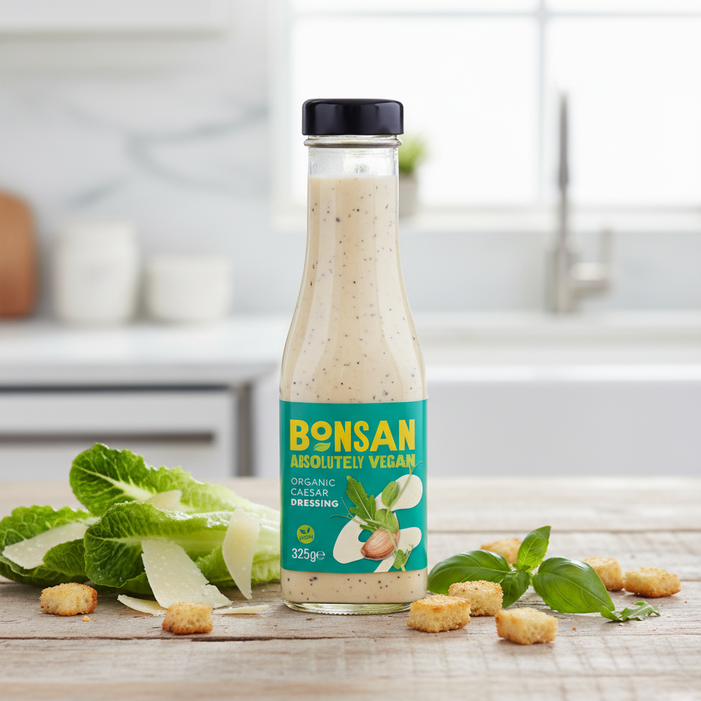 Dressing Caesar Bio Bonsan 310ml – Gust Autentic, Vegan, Perfect pentru Salate Sănătoase 2