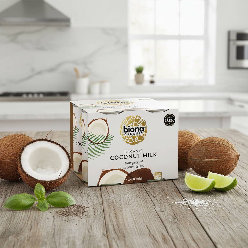 Băutură de Cocos Bio Biona Pachet Economic 4 x 400ml - Lapte de Cocos Premium Fără Aditivi 2