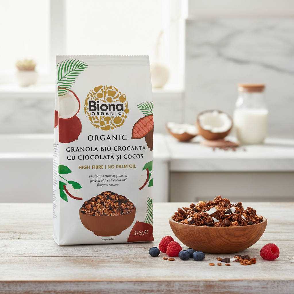 Granola Bio Crocantă cu Ciocolată și Cocos - Biona Organic 375g 2