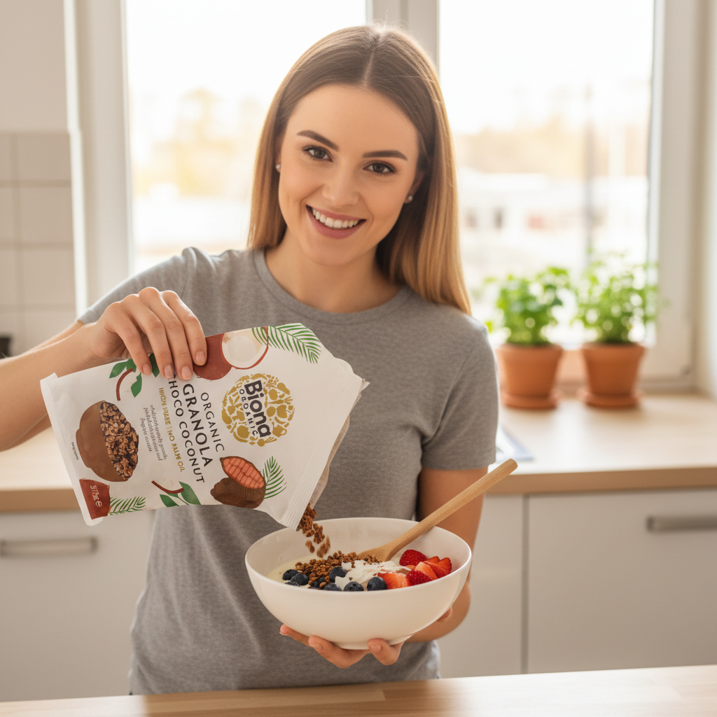 Granola Bio Crocantă cu Ciocolată și Cocos - Biona Organic 375g 3