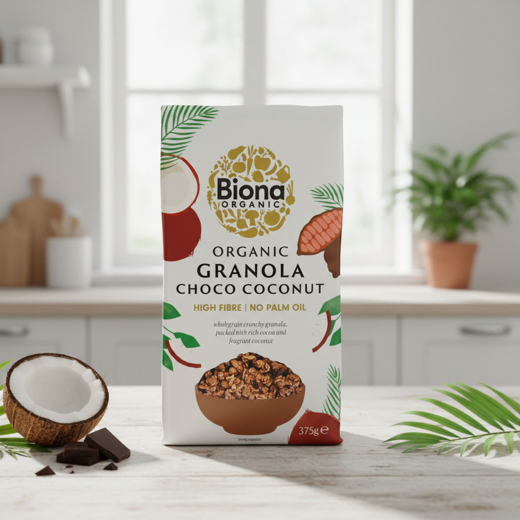Granola Bio Crocantă cu Ciocolată și Cocos - Biona Organic 375g