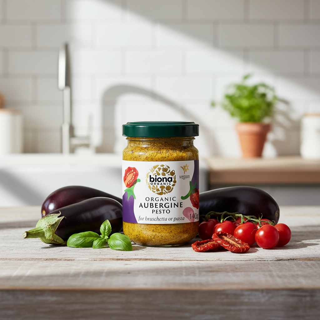 Pesto Bio din Vinete și Roșii Uscate - Biona Organic 140g