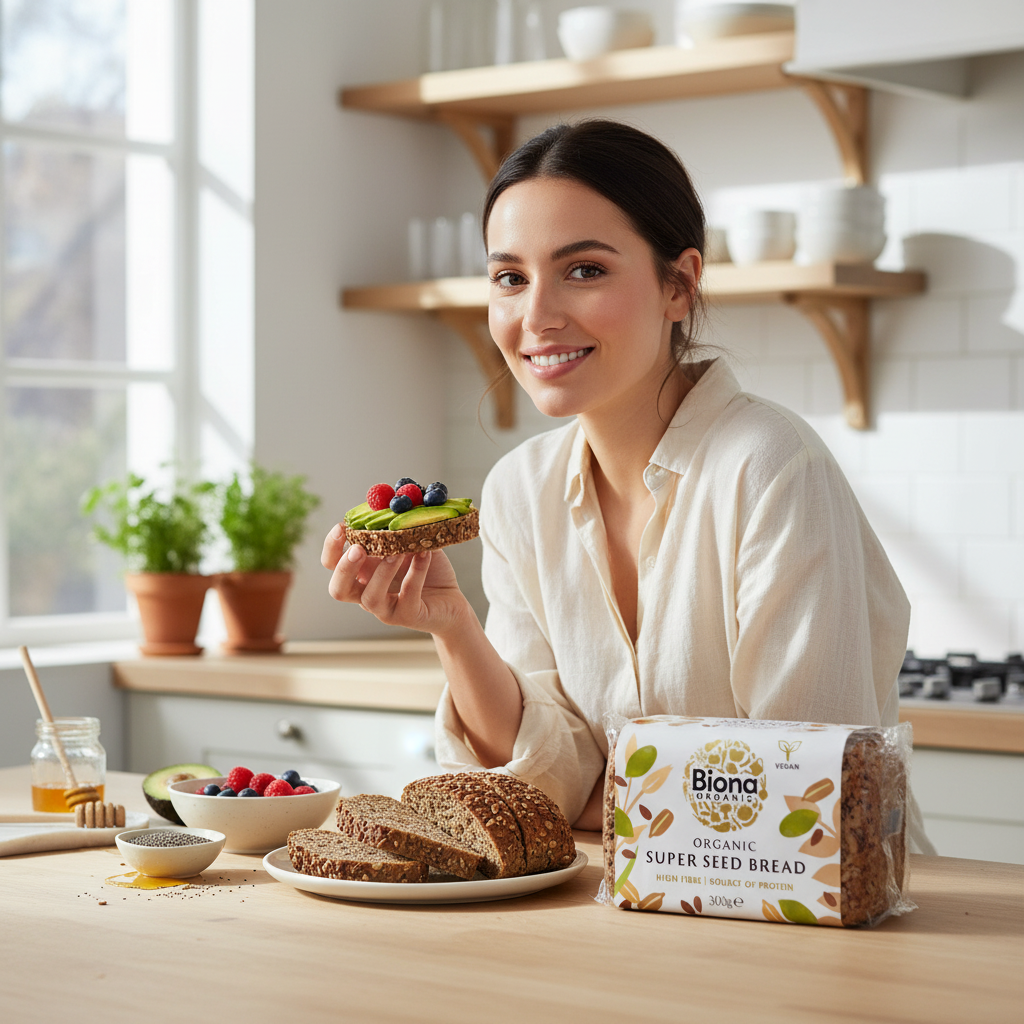 Pâine Bio cu Ovăz și Mix de Semințe Biona Organic 300g - Sursă de Fibre și Proteine 3