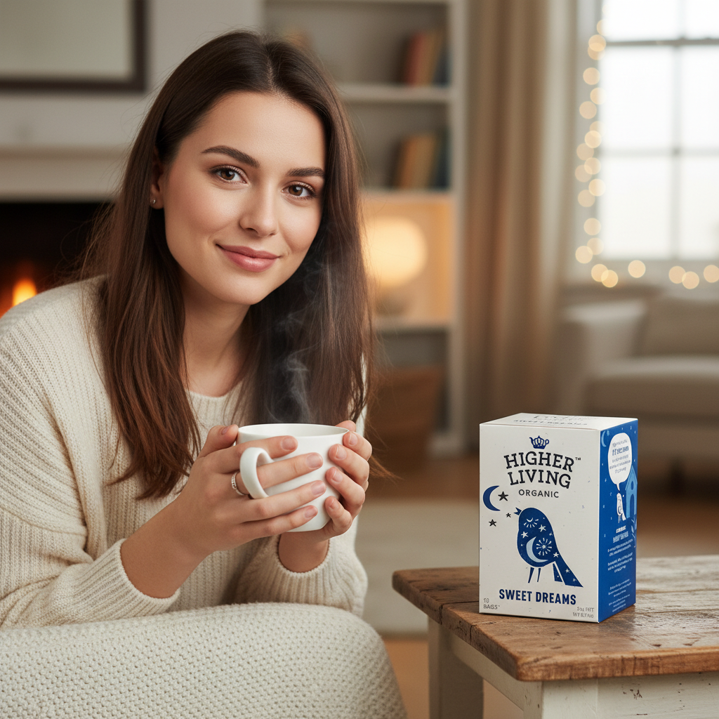 Ceai Bio Sweet Dreams Higher Living - Amestec Relaxant cu Lavandă, Roiniță și Mușețel (15 Plicuri) 3