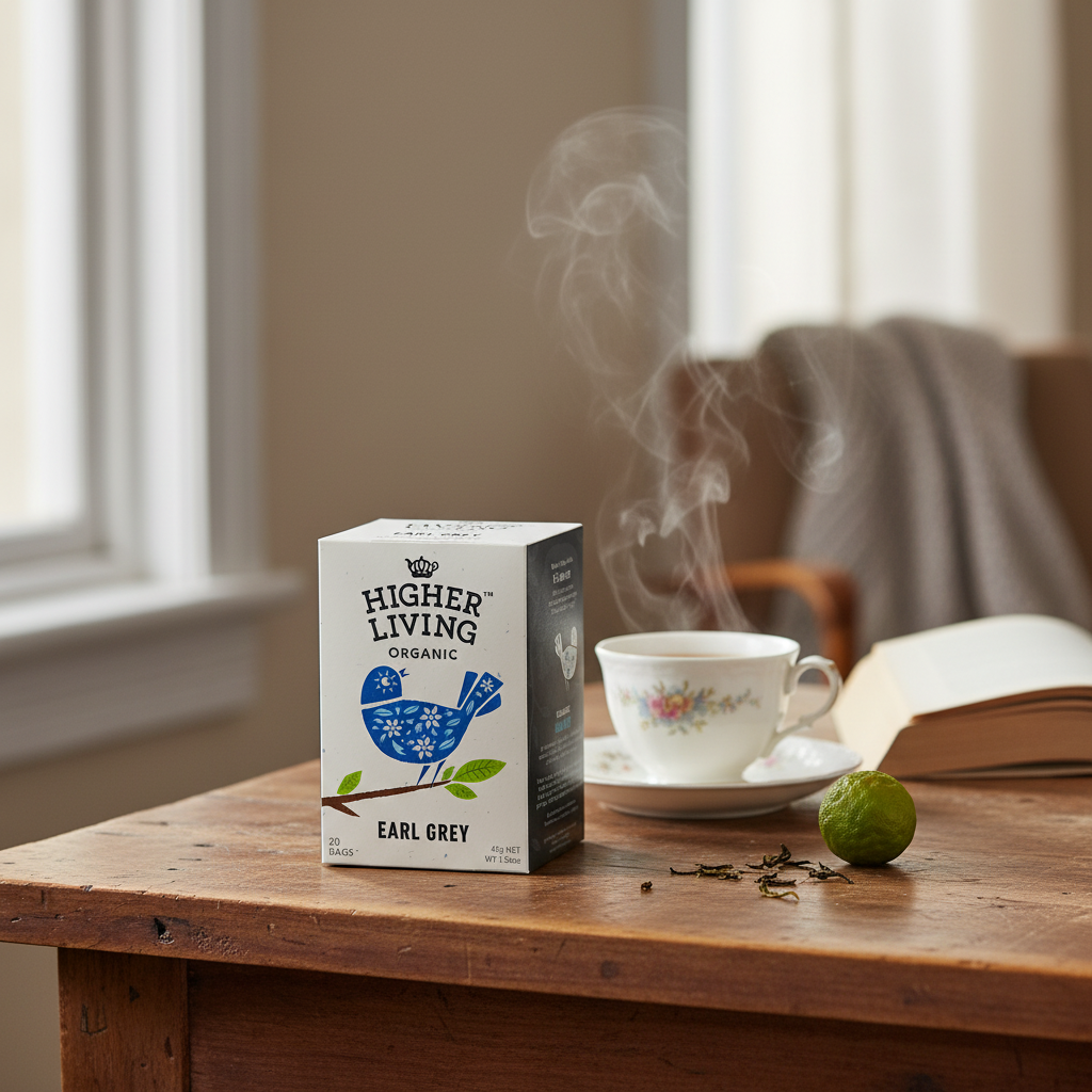 Ceai Negru Earl Grey Bio cu Ulei de Bergamotă, 20 Plicuri, Higher Living 2
