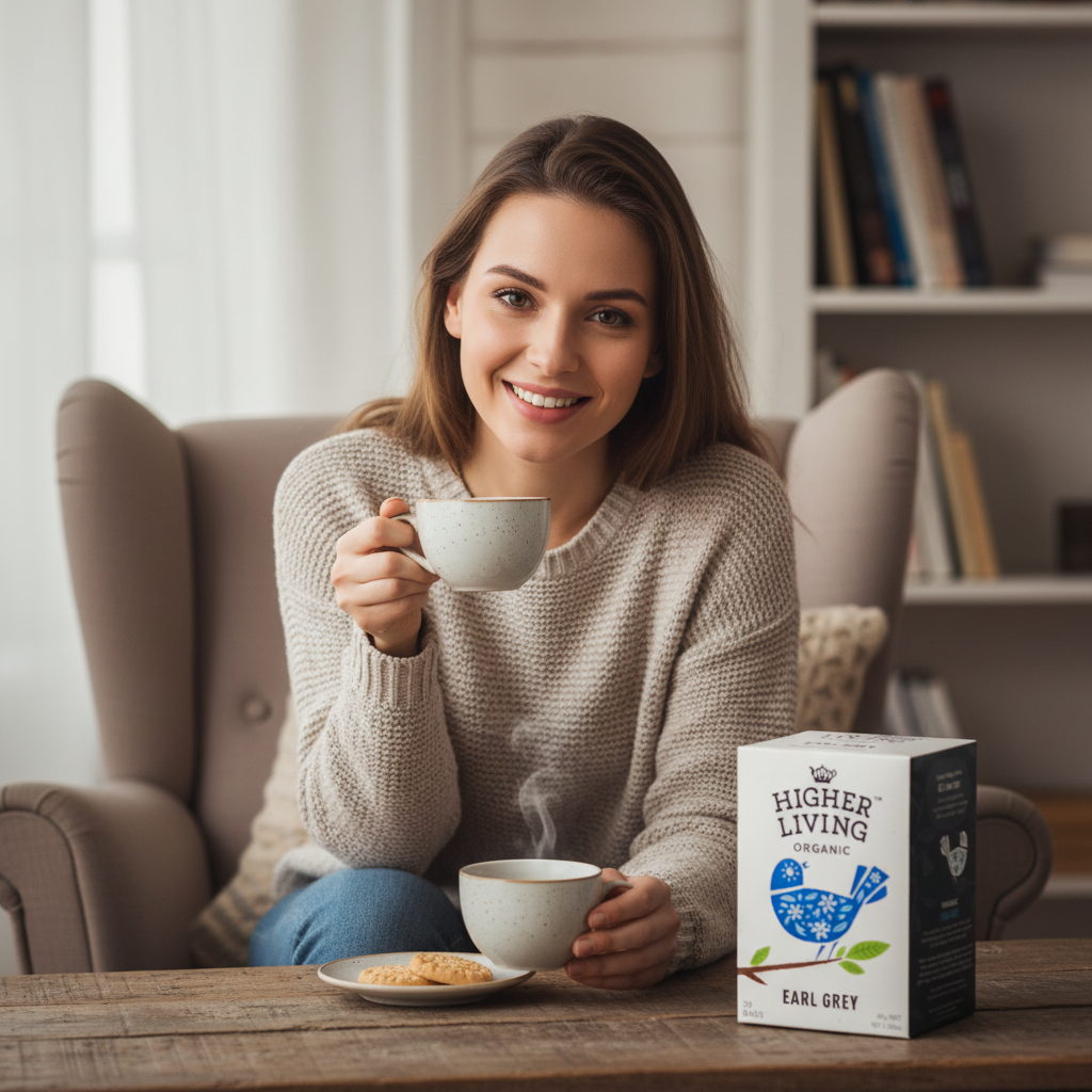 Ceai Negru Earl Grey Bio cu Ulei de Bergamotă, 20 Plicuri, Higher Living 3