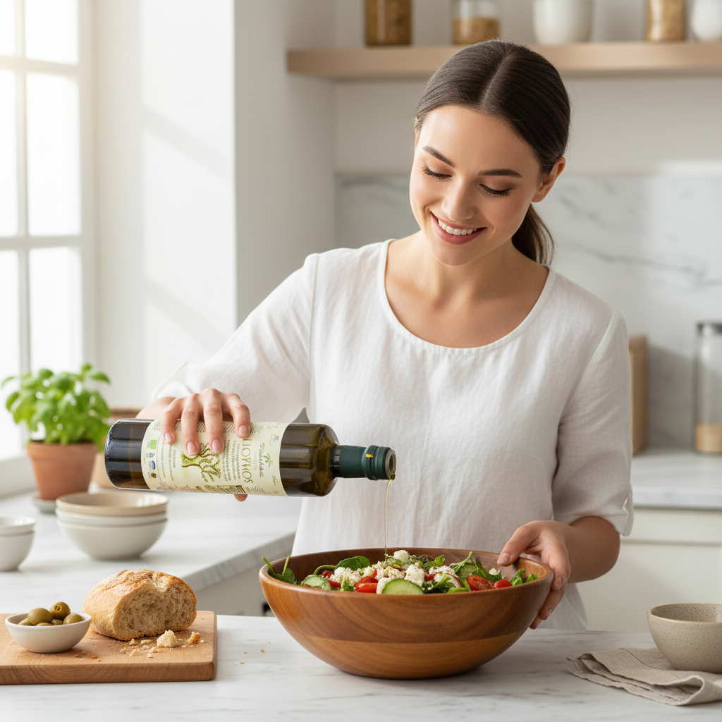 Ulei de Măsline Extravirgin Liophos Bio 750ml – Artizanal din Grecia, Presat la Rece, Soi Koroneiki 3
