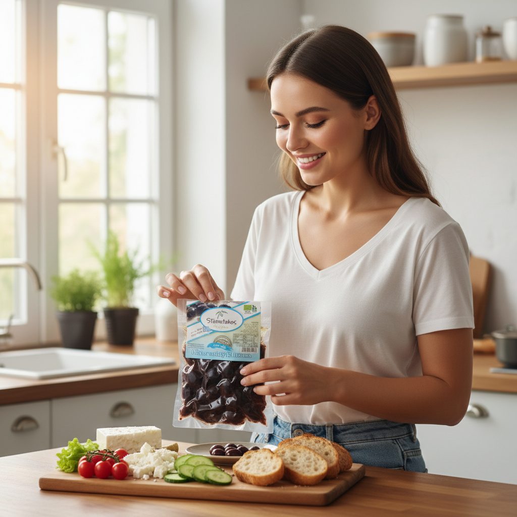 Măsline Kalamata Bio Vidate cu Conținut Redus de Sare - Stamatakos 250g 3