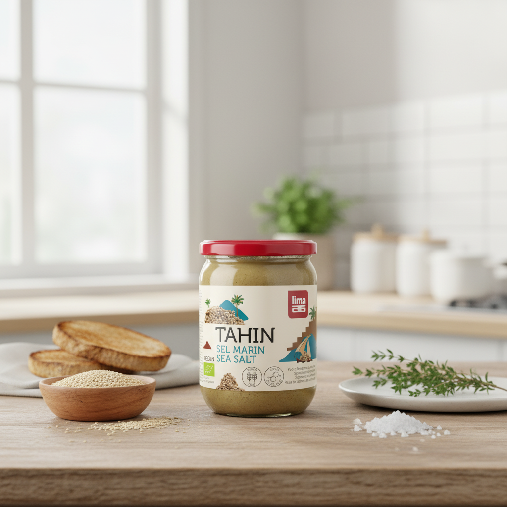 Tahini Bio din Susan Integral cu Sare de Mare - Lima 500g | Sursă Naturală de Proteine & Calciu