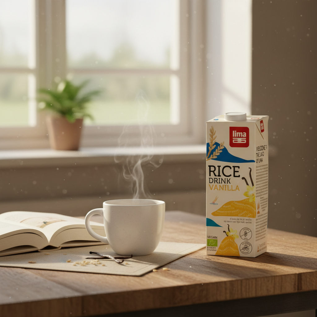 Băutură Vegetală de Orez cu Vanilie Bio – O Alternativă Premium Fără Gluten și Fără Lactoză, Lima 1L 2