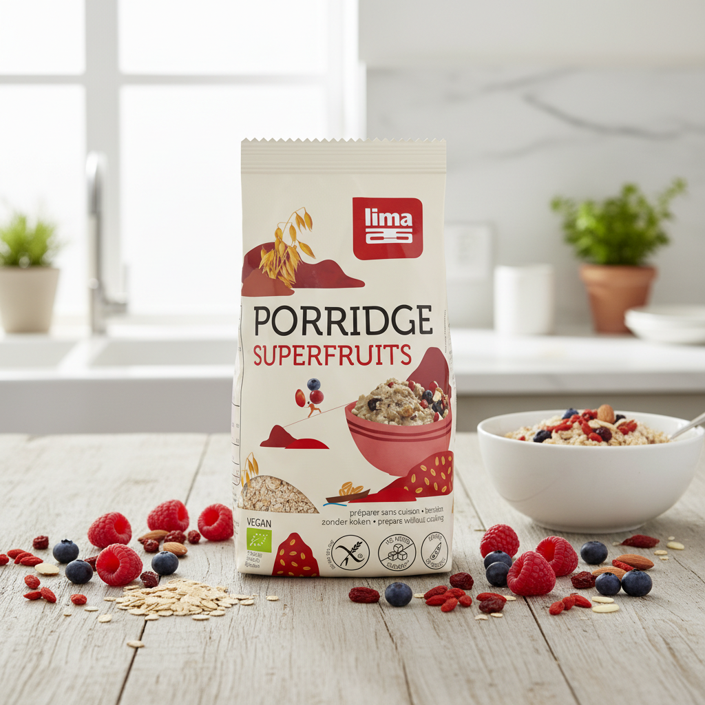 Porridge Express Bio cu Ovăz Fără Gluten și Superfructe - Lima 350g 2