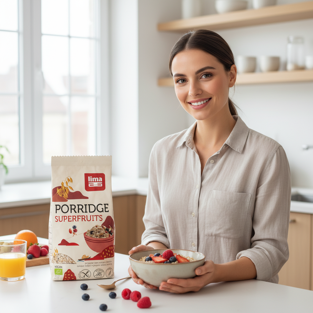 Porridge Express Bio cu Ovăz Fără Gluten și Superfructe - Lima 350g 3