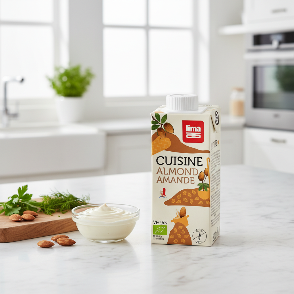 Cremă de Migdale pentru Gătit Bio Lima – Alternativă Vegană și Fără Gluten la Smântână, 200ml 2