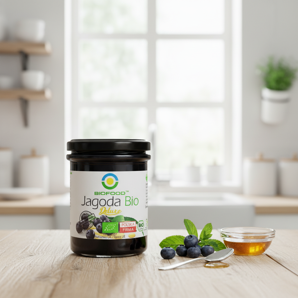 Afine de Pădure Întregi în Sirop de Agave Bio - Deliciu Natural Biofood 200g