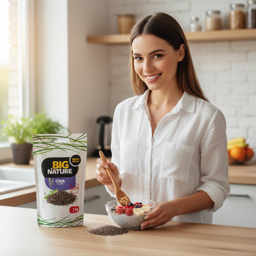 Semințe de Chia 100% Naturale Big Nature 1kg - Sursă Premium de Omega-3 și Proteine 3