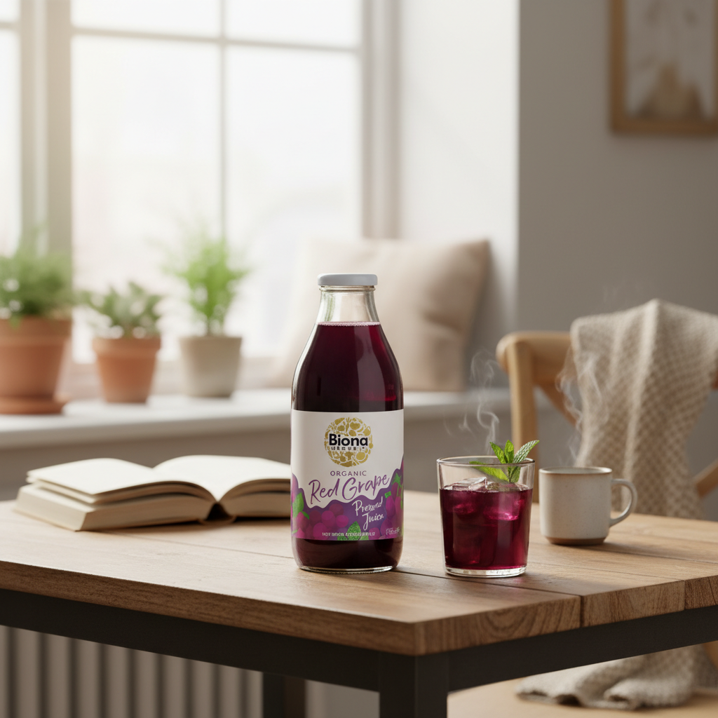 Suc de Struguri Roșii Bio Presat Biona 750ml – Puritate 100% Fără Concentrat 2