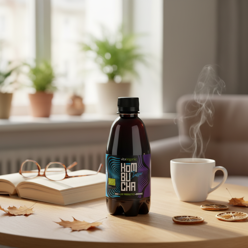 Kombucha Clasic Bio - Băutură Vie Fermentată cu Probiotice Naturale - Vita Organic 330ml 2