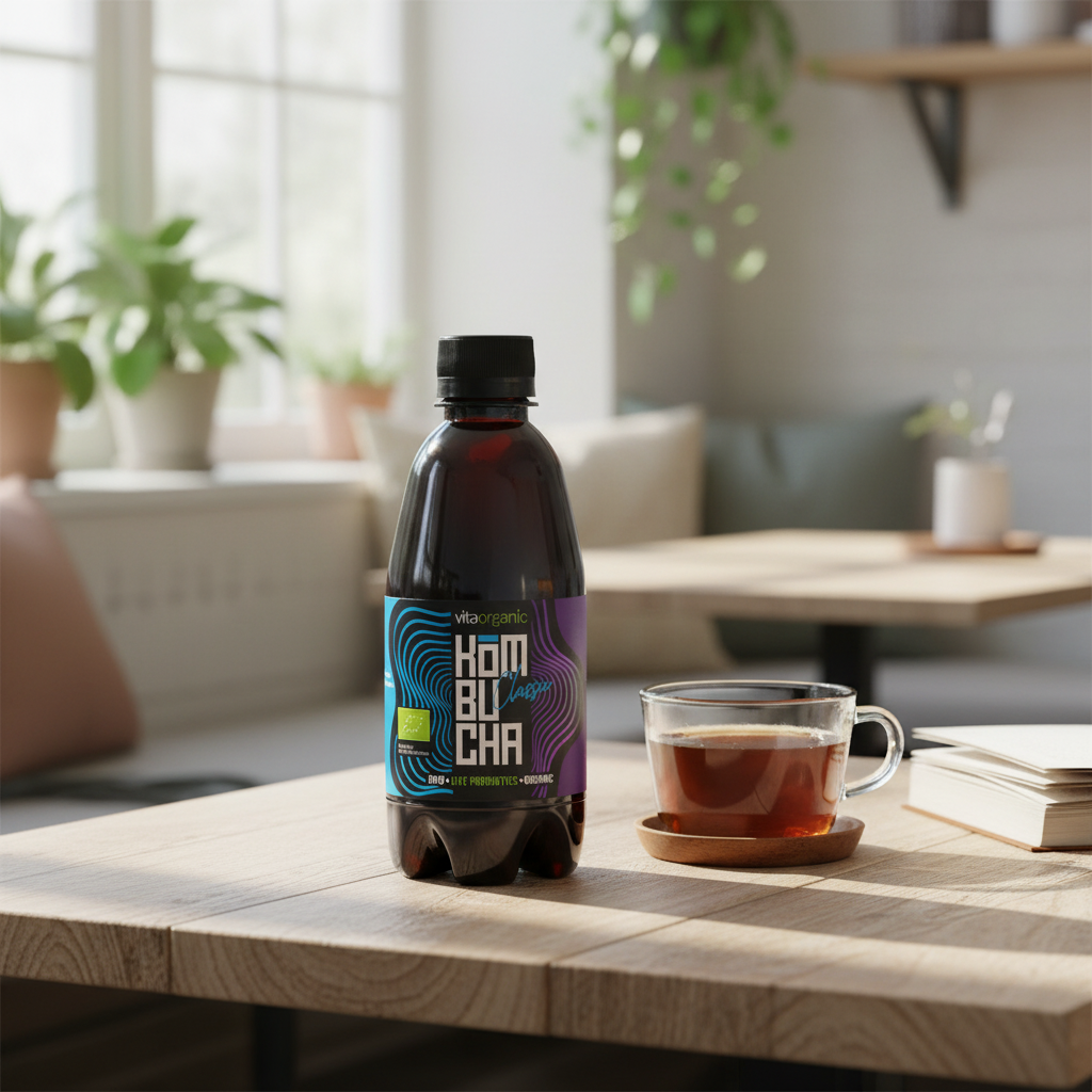 Kombucha Clasic Bio - Băutură Vie Fermentată cu Probiotice Naturale - Vita Organic 330ml