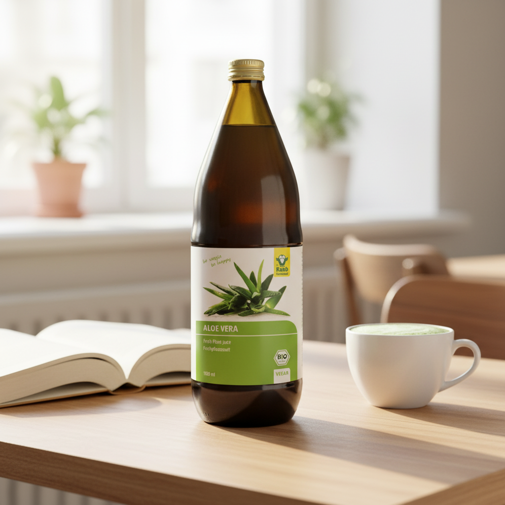 Suc de Aloe Vera Bio 1000ml Raab Vitalfood - Puritate 99.8%, Presat la Rece