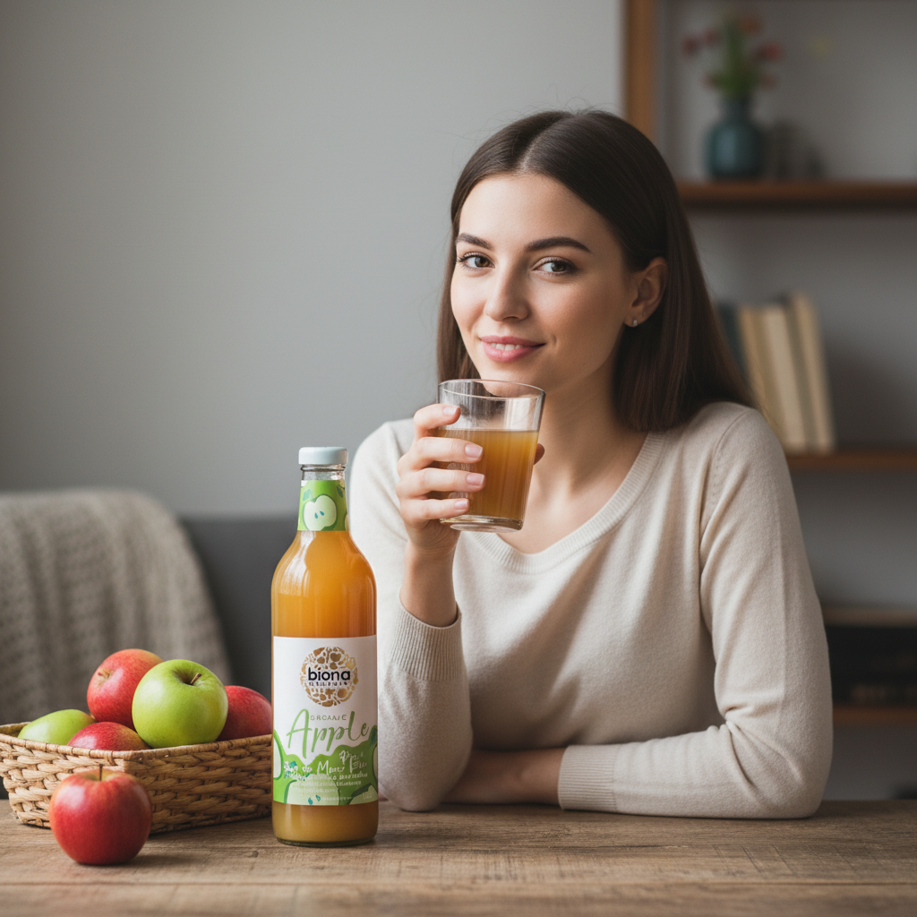 Suc de Mere Presat Bio - 100% Natural, Fără Zahăr Adăugat - Biona Organic 750ml 3