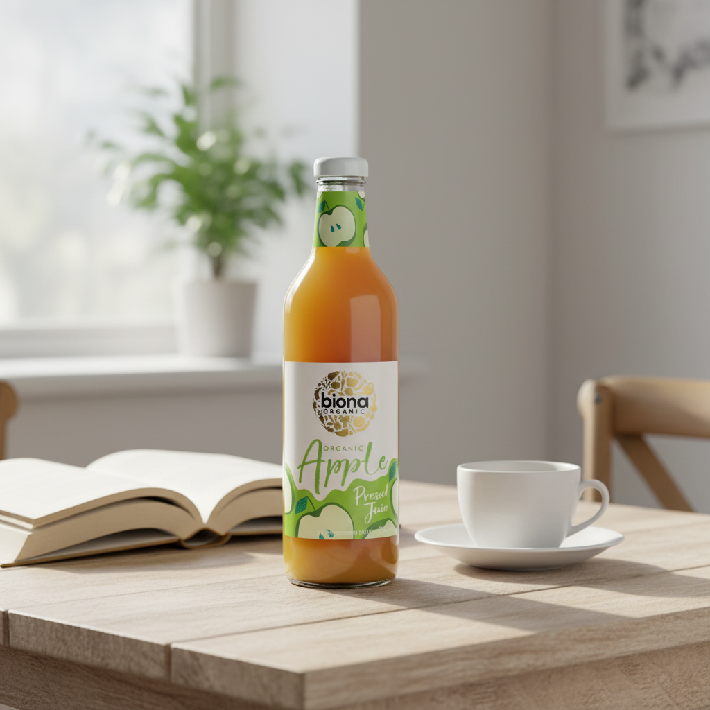 Suc de Mere Presat Bio - 100% Natural, Fără Zahăr Adăugat - Biona Organic 750ml
