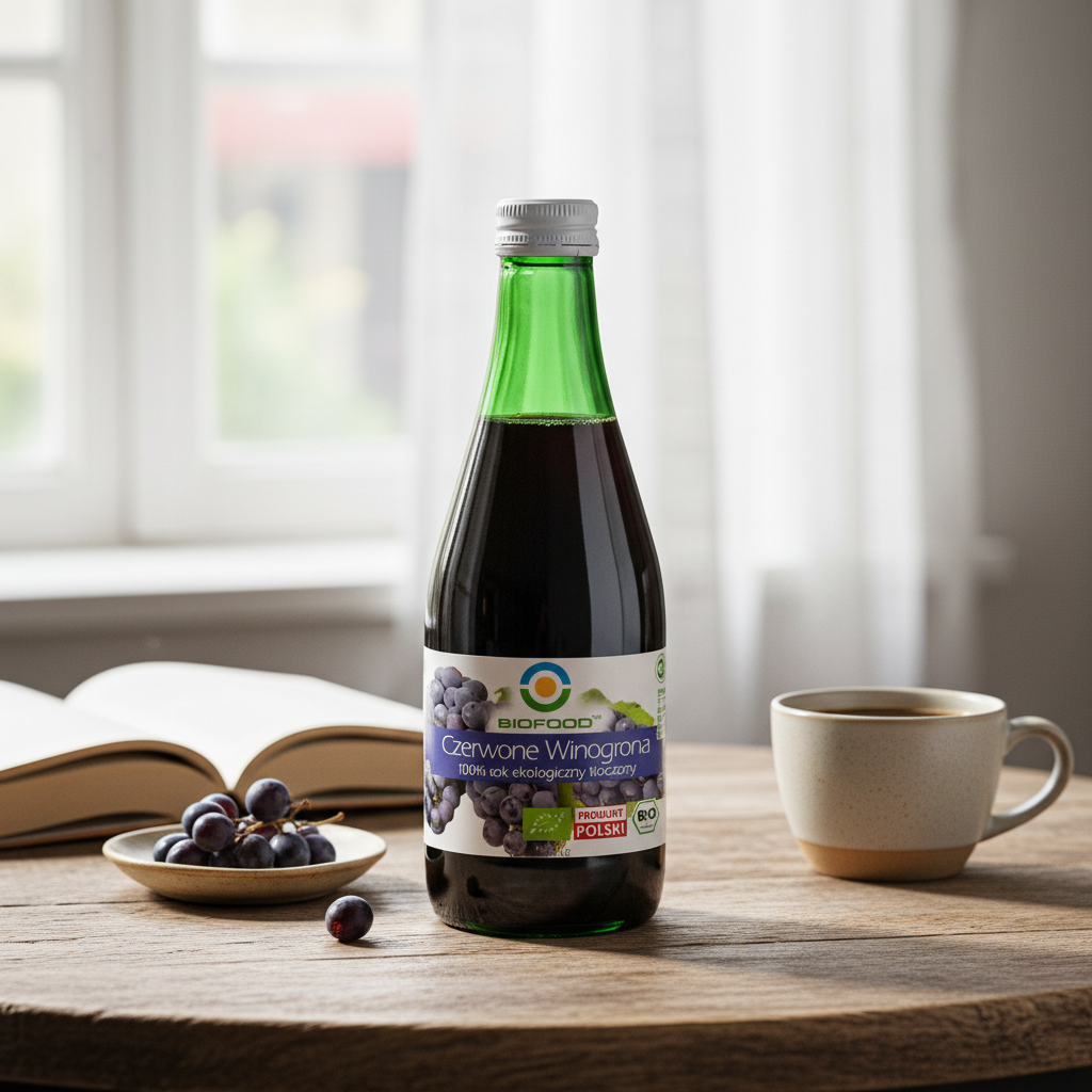 Suc de Struguri Roșii Bio 100% NFC Biofood - Vitalitate din Inima Italiei, 300ml