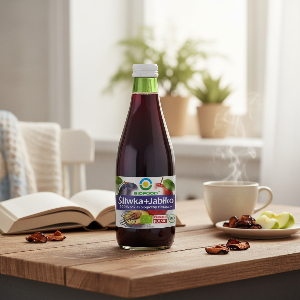 Suc Bio de Prune și Mere, Presat la Rece (NFC) 300ml | Biofood 2