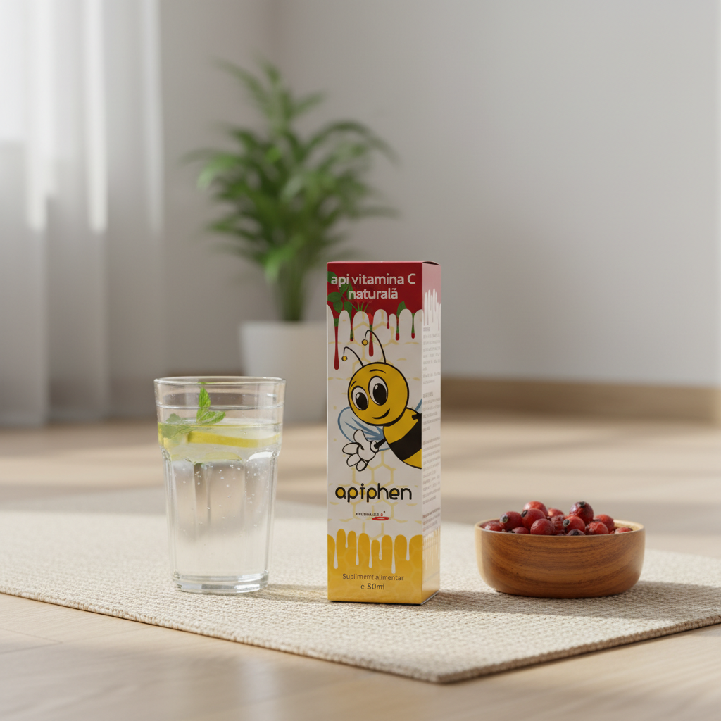 Api Vitamina C Naturală Apiphen - Complex de Propolis și Măceșe pentru Imunitate, 50ml 2