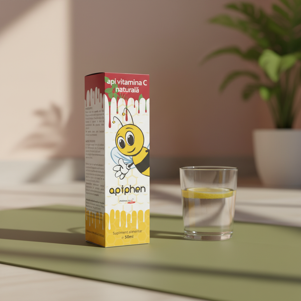Api Vitamina C Naturală Apiphen - Complex de Propolis și Măceșe pentru Imunitate, 50ml