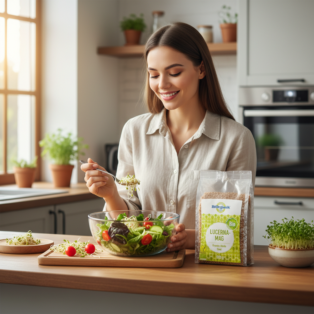 Semințe de Lucernă (Alfalfa) Bio pentru Germinat 200g Biorganik - Sursă Naturală de Vitalitate 3