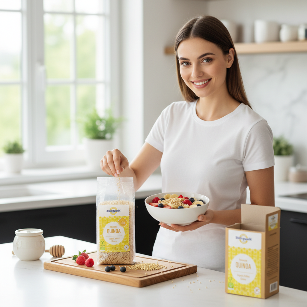 Quinoa Expandată Bio Biorganik 100g - Cereale Crocante Fără Gluten pentru Mic Dejun 3