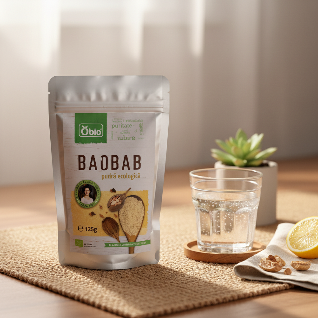 Pudră Bio de Baobab 125g Obio | Superaliment African Bogat în Vitamina C 2
