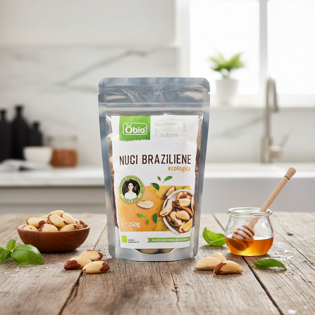 Nuci Braziliene Crude Bio - Sursă Naturală de Seleniu Obio 250g 2