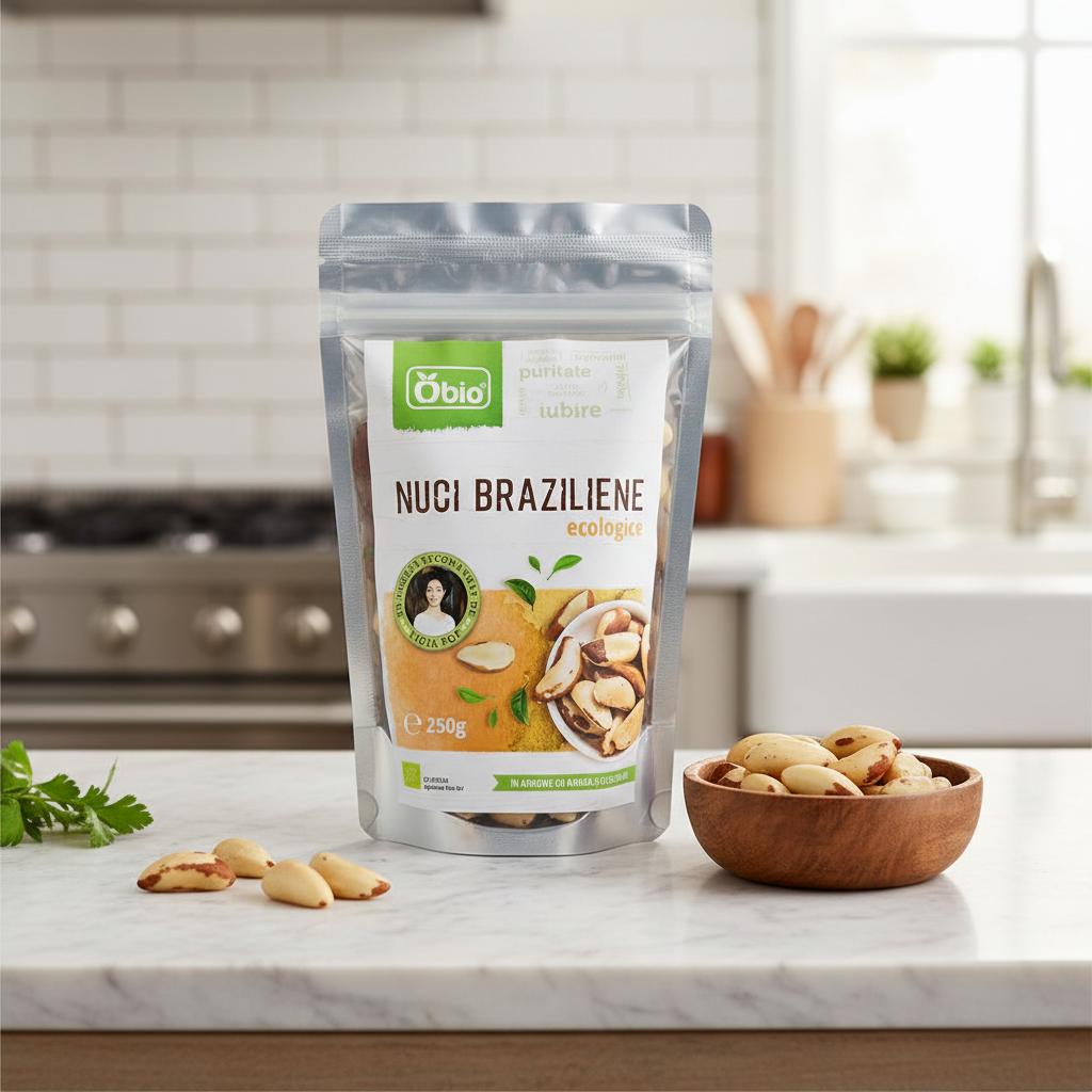 Nuci Braziliene Crude Bio - Sursă Naturală de Seleniu Obio 250g