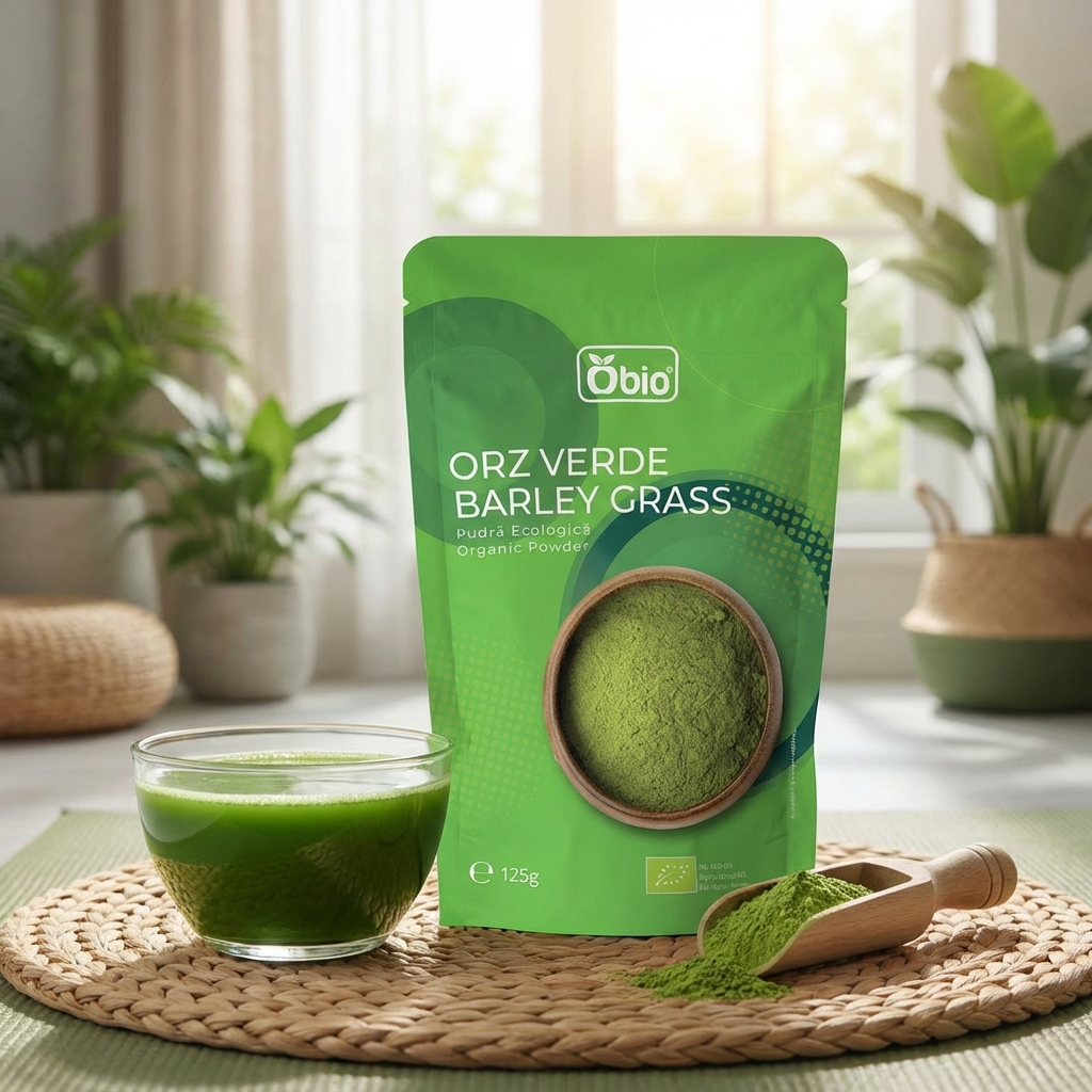 Orz Verde Pudră Bio Obio 125g - Superfood Organic pentru Vitalitate 2