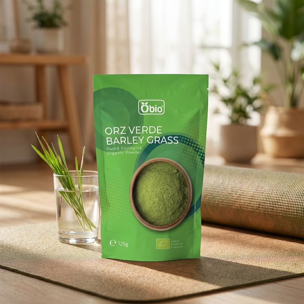 Orz Verde Pudră Bio Obio 125g - Superfood Organic pentru Vitalitate