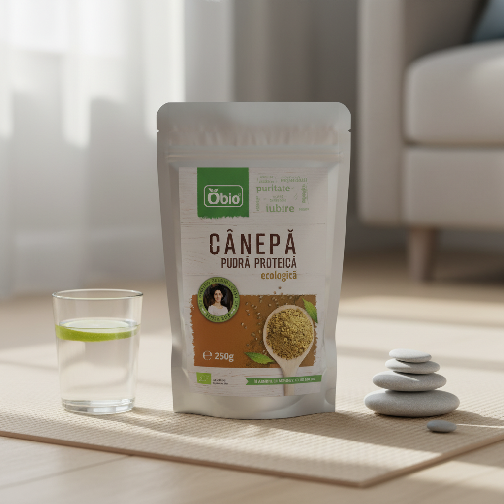 Proteină de Cânepă Bio Raw - Sursă Completă de Aminoacizi și Omega 3-6-9 (250g) Obio 2