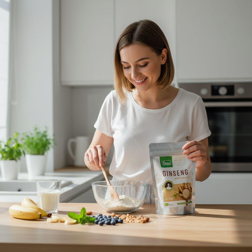 Ginseng Panax Pudră Bio 60g Obio - Rădăcina Vitalității pentru Energie și Claritate Mentală 3