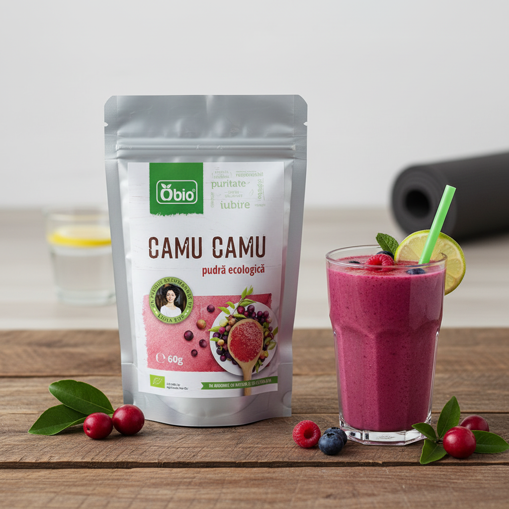 Camu Camu Pudră Bio Raw Obio 60g - Superaliment Puternic pentru Imunitate & Vitalitate 2