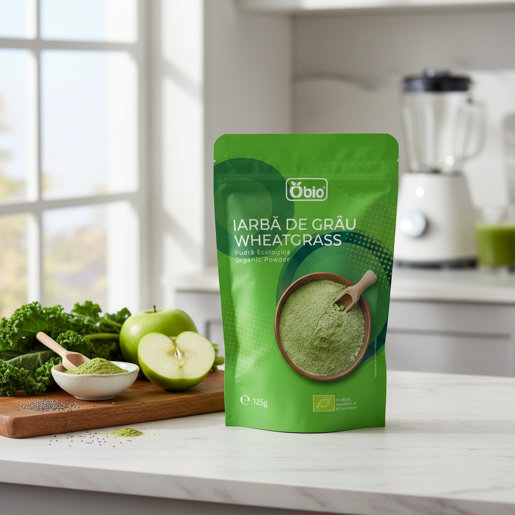 Iarbă de Grâu Pudră Bio Obio, 125g | Superaliment Alcalinizant 2