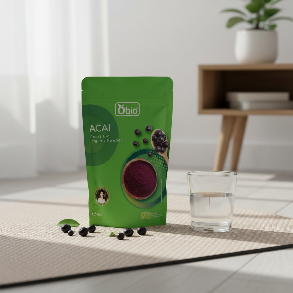Acai Pudră Bio Obio 60g - Superaliment Liofilizat din Amazon