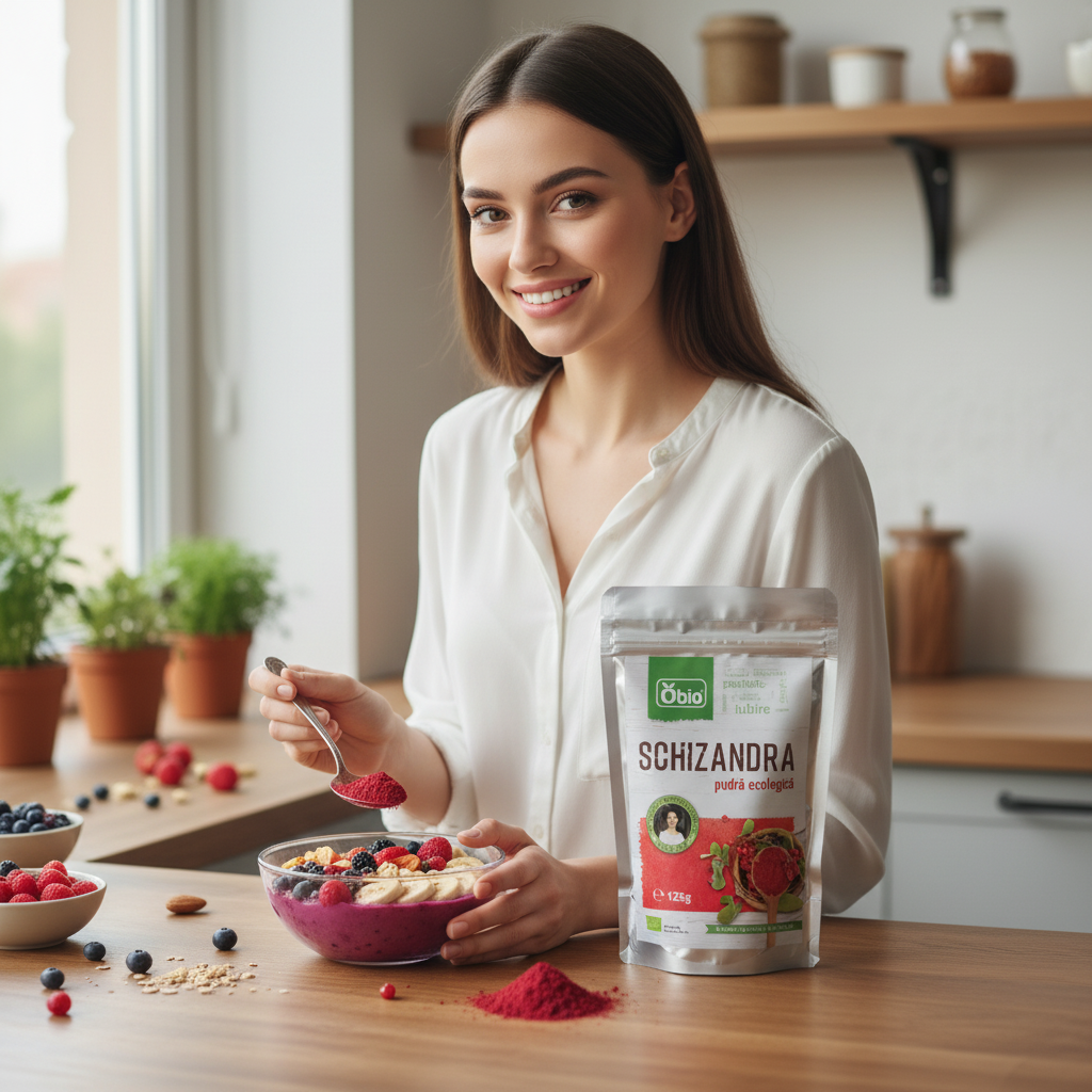 Pulbere Ecologică de Schizandra Obio, 125g - Adaptogen Natural și Fructul cu Cinci Gusturi 2