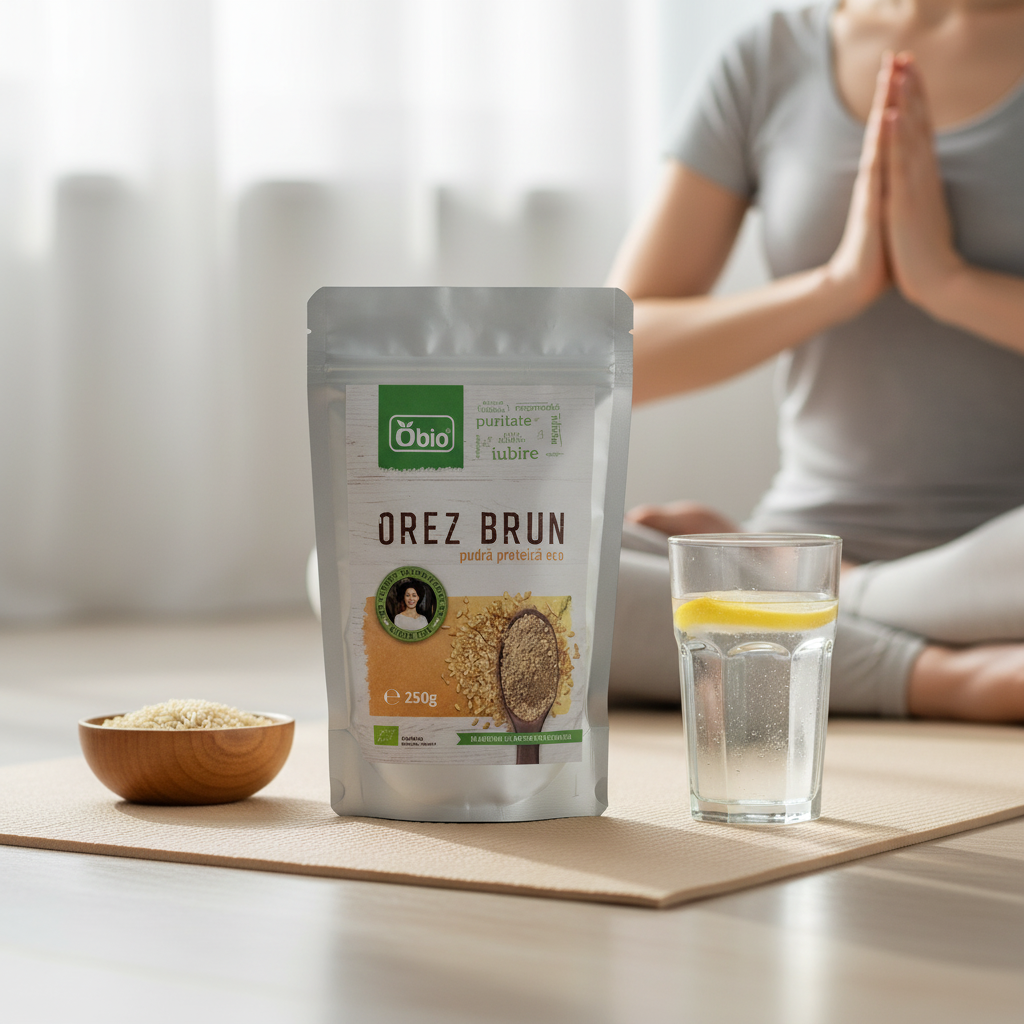 Pudră Proteică din Orez Brun Bio 100% Naturală Obio – Sursă Vegetală Premium 250g 2