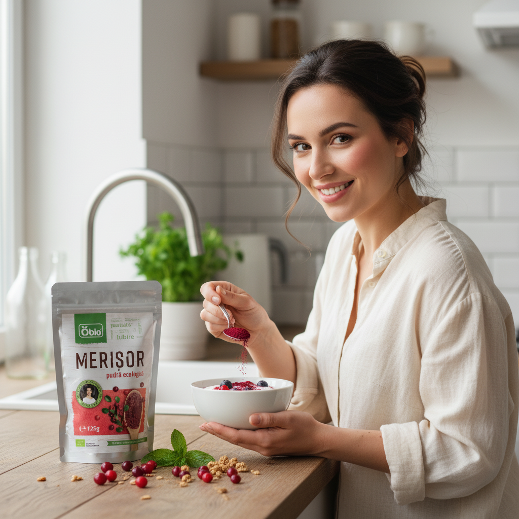 Pudră de Merișor Bio Obio 125g - Antioxidant Natural și Superaliment Pur 3