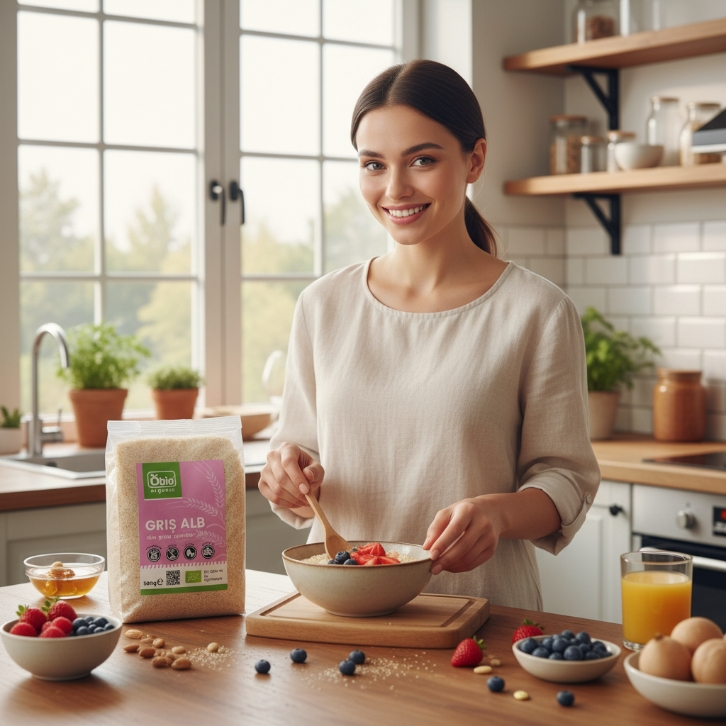 Griș Alb din Grâu Spelta Bio - Obio 500g | Alternativa Nutritivă la Grișul Clasic 3