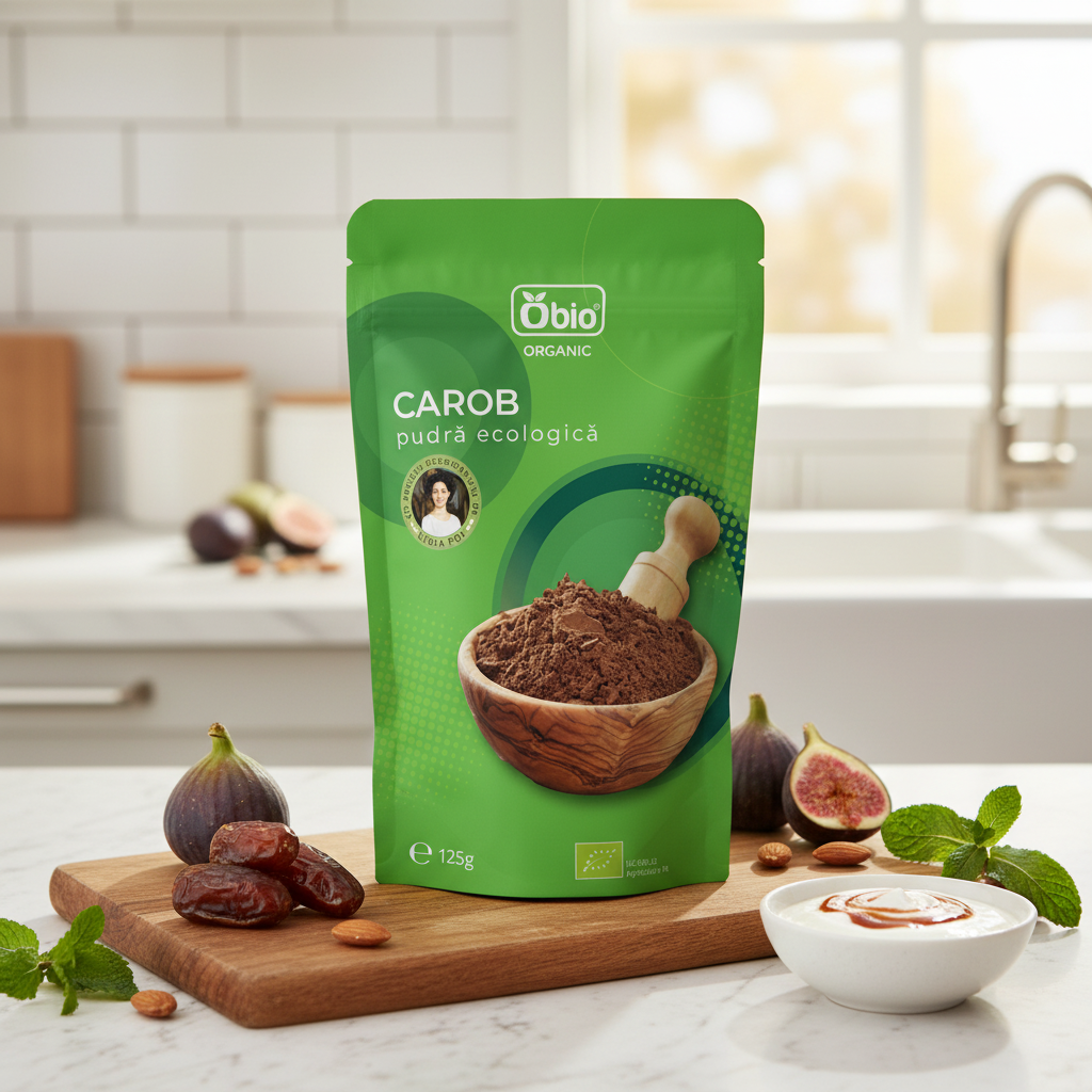 Pudră de Roșcove (Carob) Bio, 125g, Obio - Alternativa Naturală și Dulce la Cacao 2
