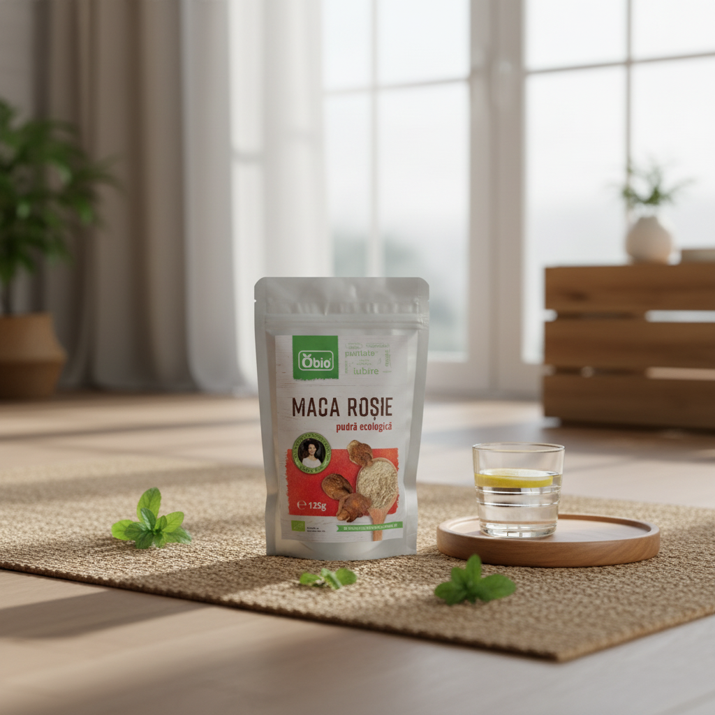 Pudră de Maca Roșie Raw Bio 125g Obio - Adaptogen și Antioxidant Natural din Peru 2