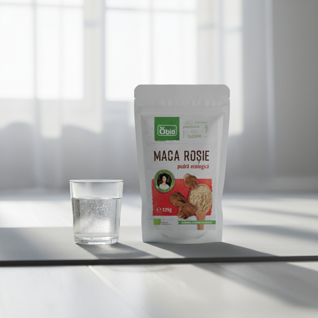 Pudră de Maca Roșie Raw Bio 125g Obio - Adaptogen și Antioxidant Natural din Peru