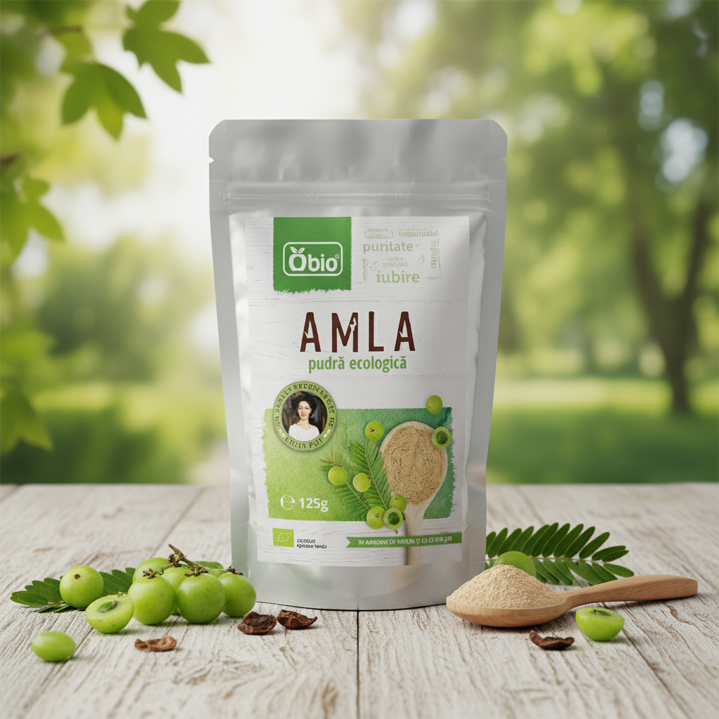 Amla Pudră Ecologică (Raw Bio) Obio 125g - Superaliment pentru Imunitate și Frumusețe 2