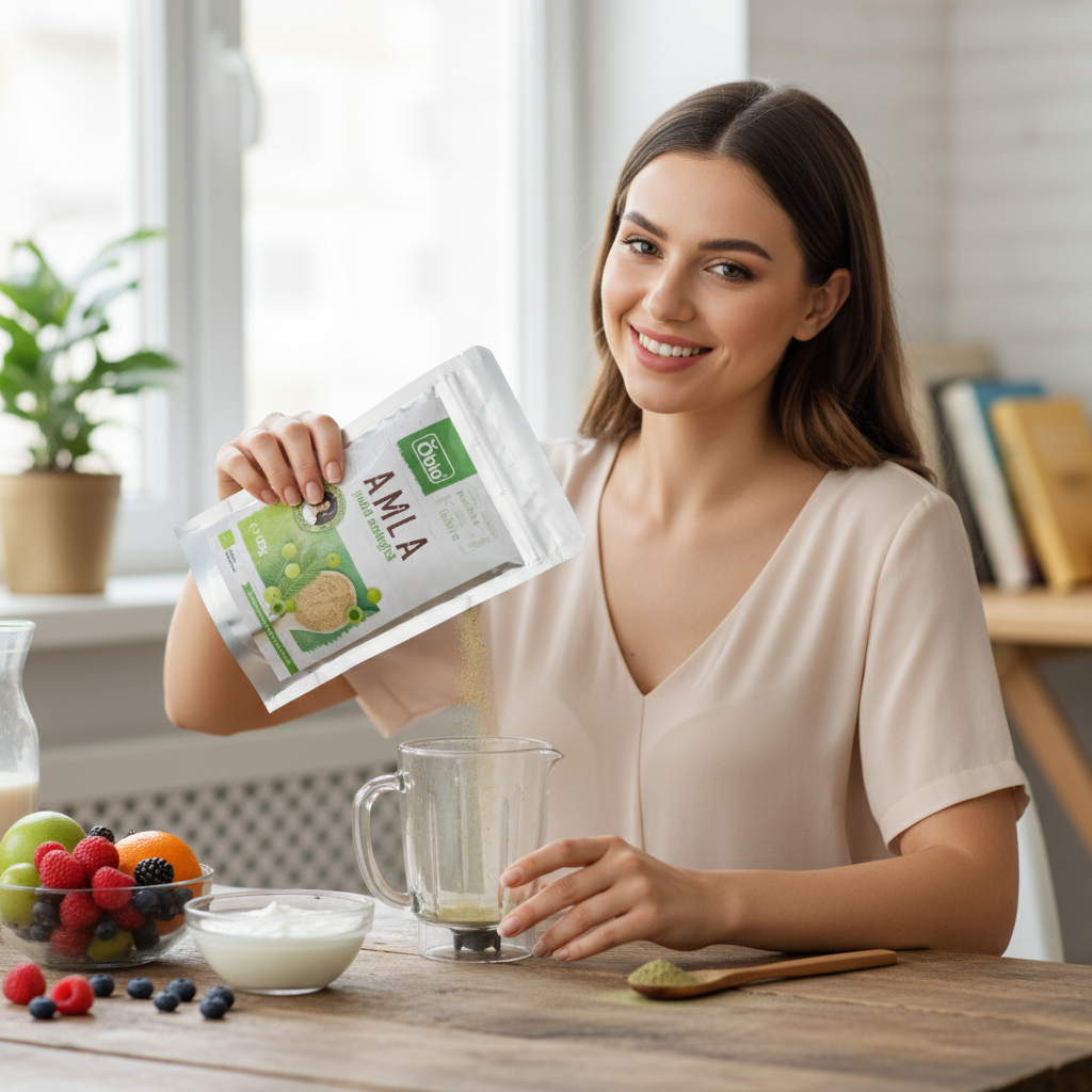 Amla Pudră Ecologică (Raw Bio) Obio 125g - Superaliment pentru Imunitate și Frumusețe 3